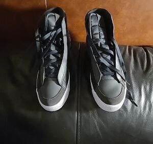 Men's Black High-Top Sneakers